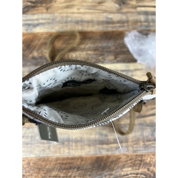 Myra Bag Bloom Bleach Floral Small Crossbody Cowhide Canvas S-1501 - Picture 6 of 6